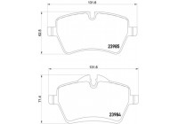 Bromsbeläggssats, skivbroms 2398404 Textar