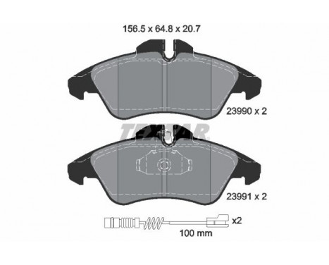 Bromsbeläggssats, skivbroms 2399002 Textar, bild 2