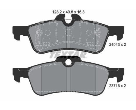 Bromsbeläggssats, skivbroms 2404301 Textar, bild 2