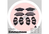 Bromsbeläggssats, skivbroms 24072.175.1 Zimmermann
