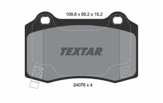 Bromsbeläggssats, skivbroms 2407601 Textar, bild 2
