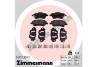 Bromsbeläggssats, skivbroms 24122.190.2 Zimmermann