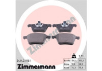 Bromsbeläggssats, skivbroms 24142.190.1 Zimmermann