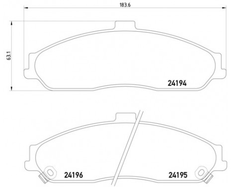 Bromsbeläggssats, skivbroms 2419401 Textar
