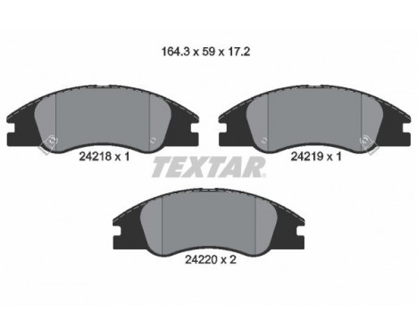 Bromsbeläggssats, skivbroms 2421801 Textar