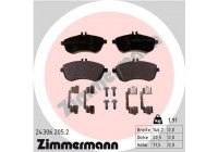 Bromsbeläggssats, skivbroms 24306.205.2 Zimmermann