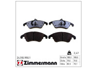 Bromsbeläggssats, skivbroms 24310.990.1 Zimmermann