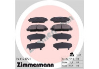 Bromsbeläggssats, skivbroms 24336.175.1 Zimmermann