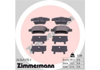 Bromsbeläggssats, skivbroms 24349.175.1 Zimmermann