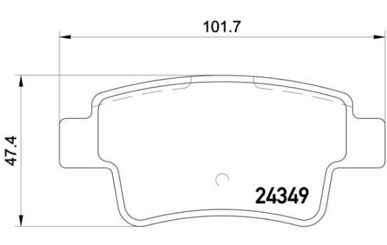 Bromsbeläggssats, skivbroms 2434903 Textar