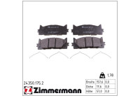 Bromsbeläggssats, skivbroms 24350.175.2 Zimmermann
