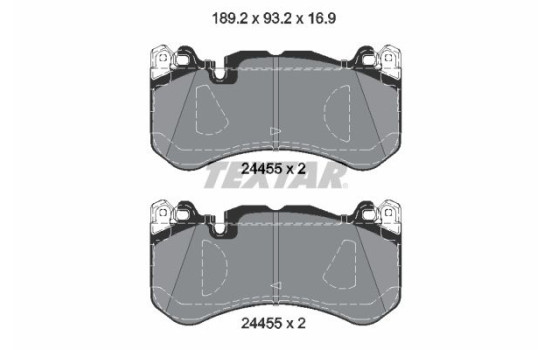 Bromsbeläggssats, skivbroms 2445505 Textar
