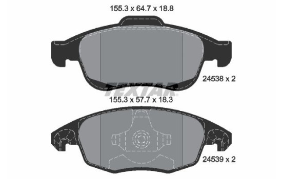 Bromsbeläggssats, skivbroms 2453801 Textar, bild 2