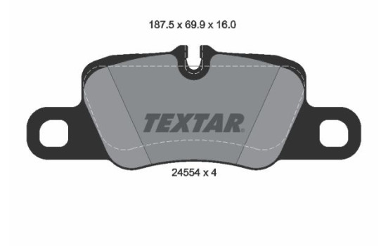Bromsbeläggssats, skivbroms 2455402 Textar