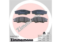 Bromsbeläggssats, skivbroms 24567.155.1 Zimmermann