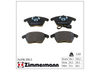 Bromsbeläggssats, skivbroms 24696.200.2 Zimmermann