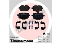 Bromsbeläggssats, skivbroms 24704.180.2 Zimmermann