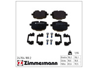Bromsbeläggssats, skivbroms 24704.180.2 Zimmermann