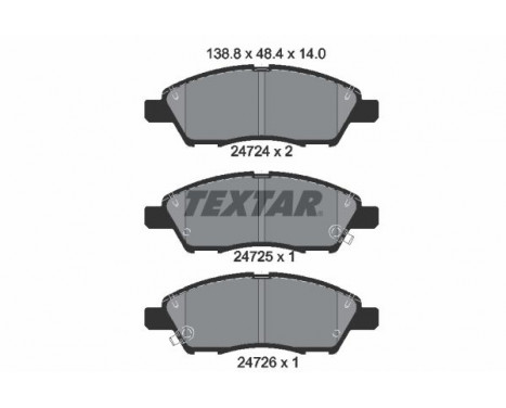 Bromsbeläggssats, skivbroms 2472401 Textar