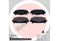 Bromsbeläggssats, skivbroms 24766.175.1 Zimmermann