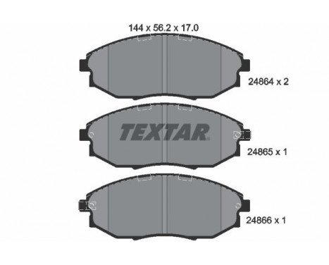 Bromsbeläggssats, skivbroms 2486401 Textar