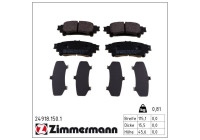 Bromsbeläggssats, skivbroms 24918.150.1 Zimmermann