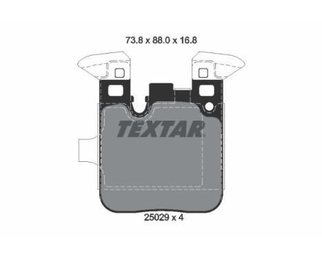 Bromsbeläggssats, skivbroms 2502901 Textar