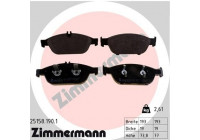Bromsbeläggssats, skivbroms 25158.190.1 Zimmermann