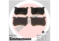 Bromsbeläggssats, skivbroms 25183.175.1 Zimmermann