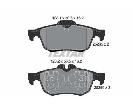 Bromsbeläggssats, skivbroms 2526501 Textar