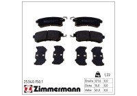 Bromsbeläggssats, skivbroms 25340.150.1 Zimmermann