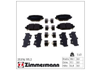 Bromsbeläggssats, skivbroms 25376.175.2 Zimmermann