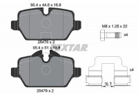 Bromsbeläggssats, skivbroms 2547801 Textar