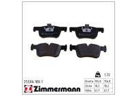 Bromsbeläggssats, skivbroms 25506.180.1 Zimmermann