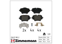 Bromsbeläggssats, skivbroms 25617.185.2 Zimmermann