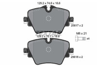 Bromsbeläggssats, skivbroms 2561701 Textar