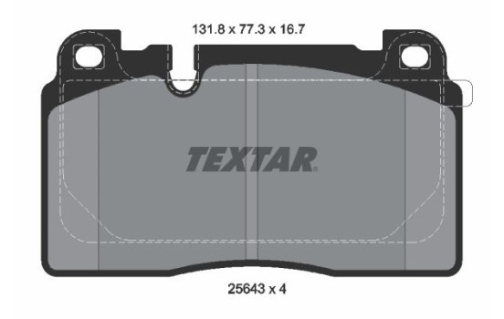 Bromsbeläggssats, skivbroms 2564305 Textar