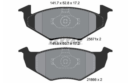Bromsbeläggssats, skivbroms 2567101 Textar
