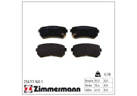 Bromsbeläggssats, skivbroms 25677.160.1 Zimmermann