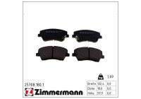 Bromsbeläggssats, skivbroms 25708.180.1 Zimmermann