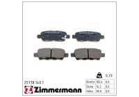 Bromsbeläggssats, skivbroms 25778.140.1 Zimmermann