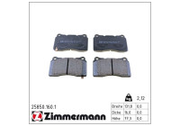 Bromsbeläggssats, skivbroms 25850.160.1 Zimmermann