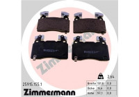 Bromsbeläggssats, skivbroms 25915.155.1 Zimmermann