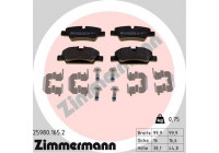 Bromsbeläggssats, skivbroms 25980.165.2 Zimmermann