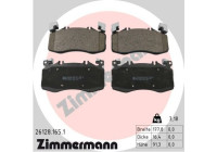 Bromsbeläggssats, skivbroms 26128.165.1 Zimmermann