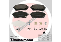 Bromsbeläggssats, skivbroms 26149.190.2 Zimmermann