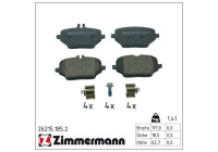Bromsbeläggssats, skivbroms 26215.185.2 Zimmermann