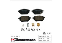 Bromsbeläggssats, skivbroms 26236.150.2 Zimmermann
