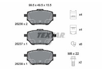 Bromsbeläggssats, skivbroms 2623601 Textar