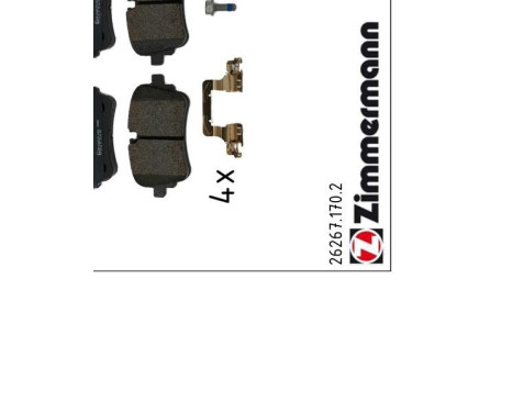 Bromsbeläggssats, skivbroms 26267.170.2 Zimmermann